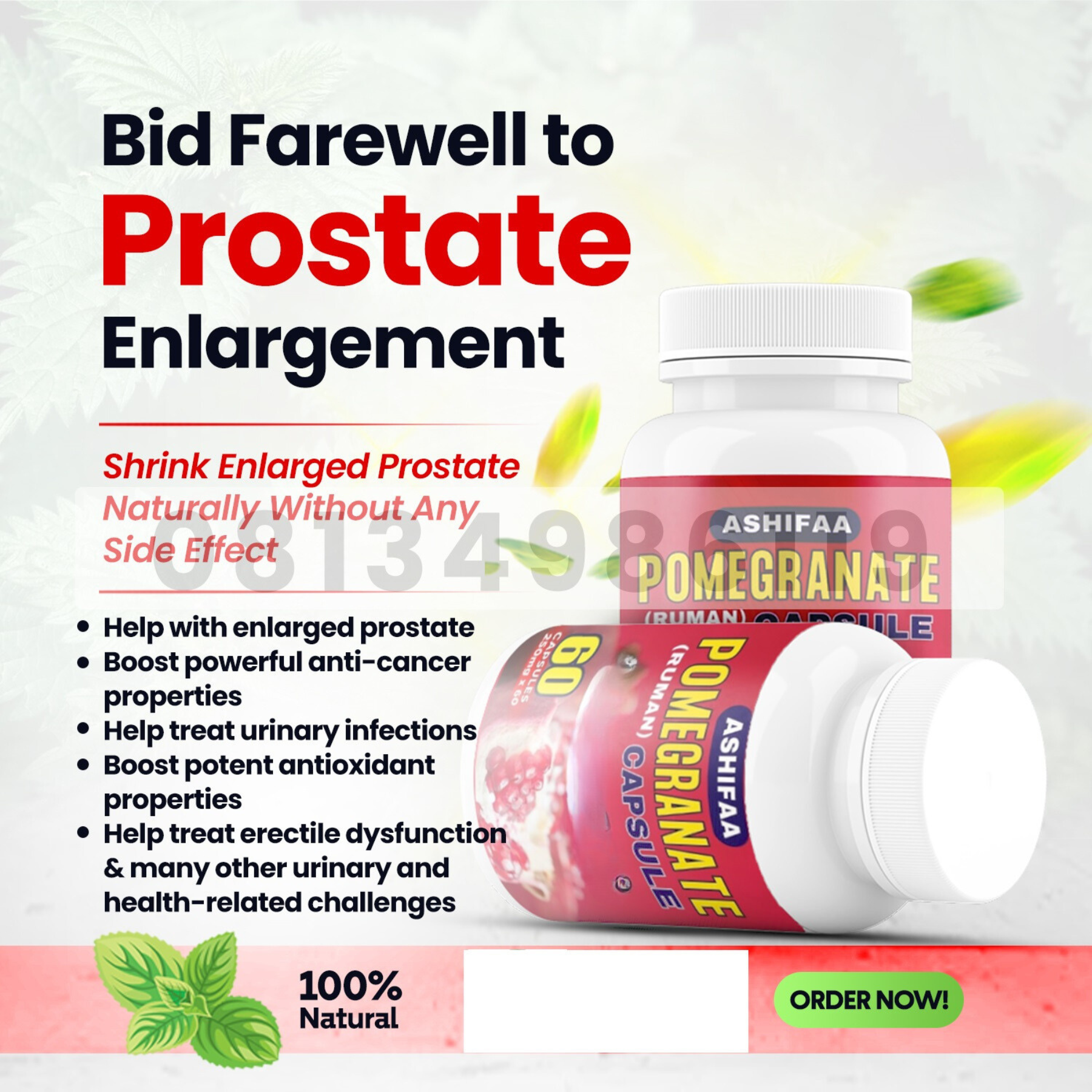 Ashifa Prostate Crusher ingredients and formula